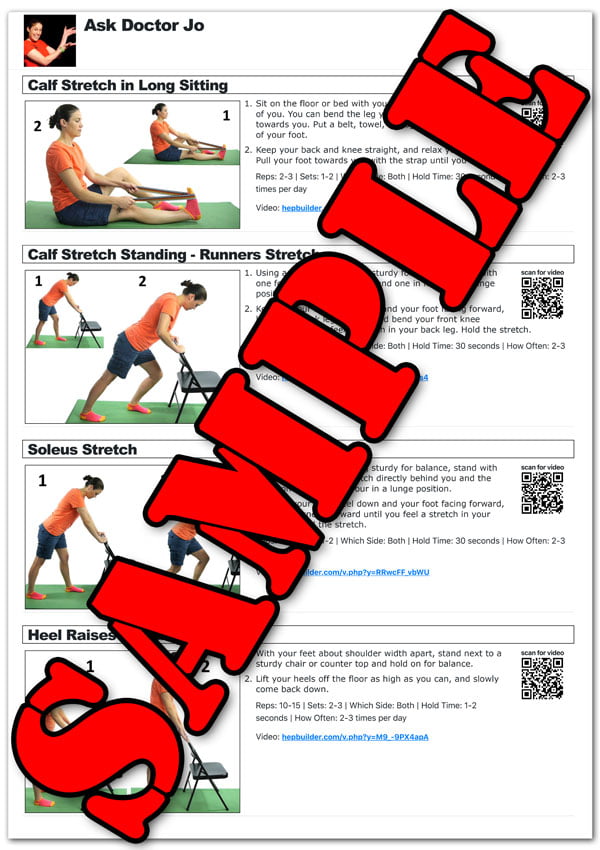 7 Lateral Ankle Sprain Stretches & Exercises Worksheet - Ask Doctor Jo